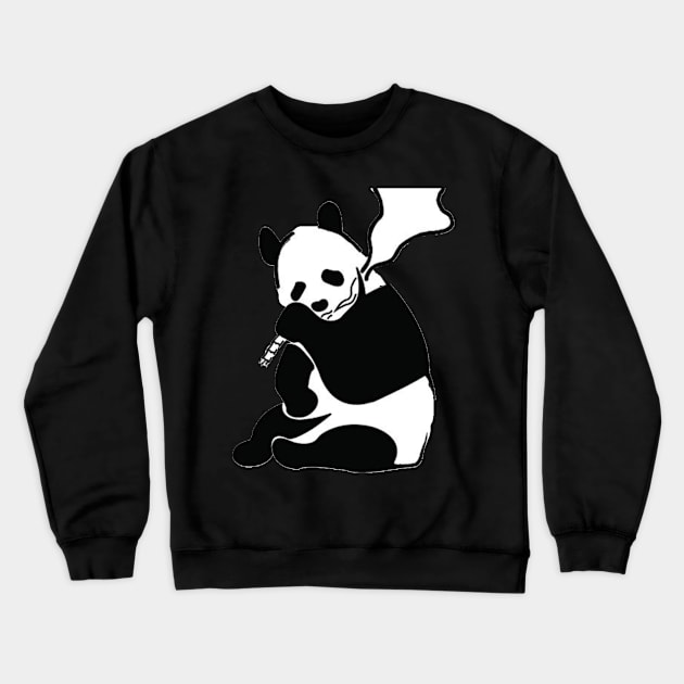 Stoner Panda Crewneck Sweatshirt by Diamondkitten